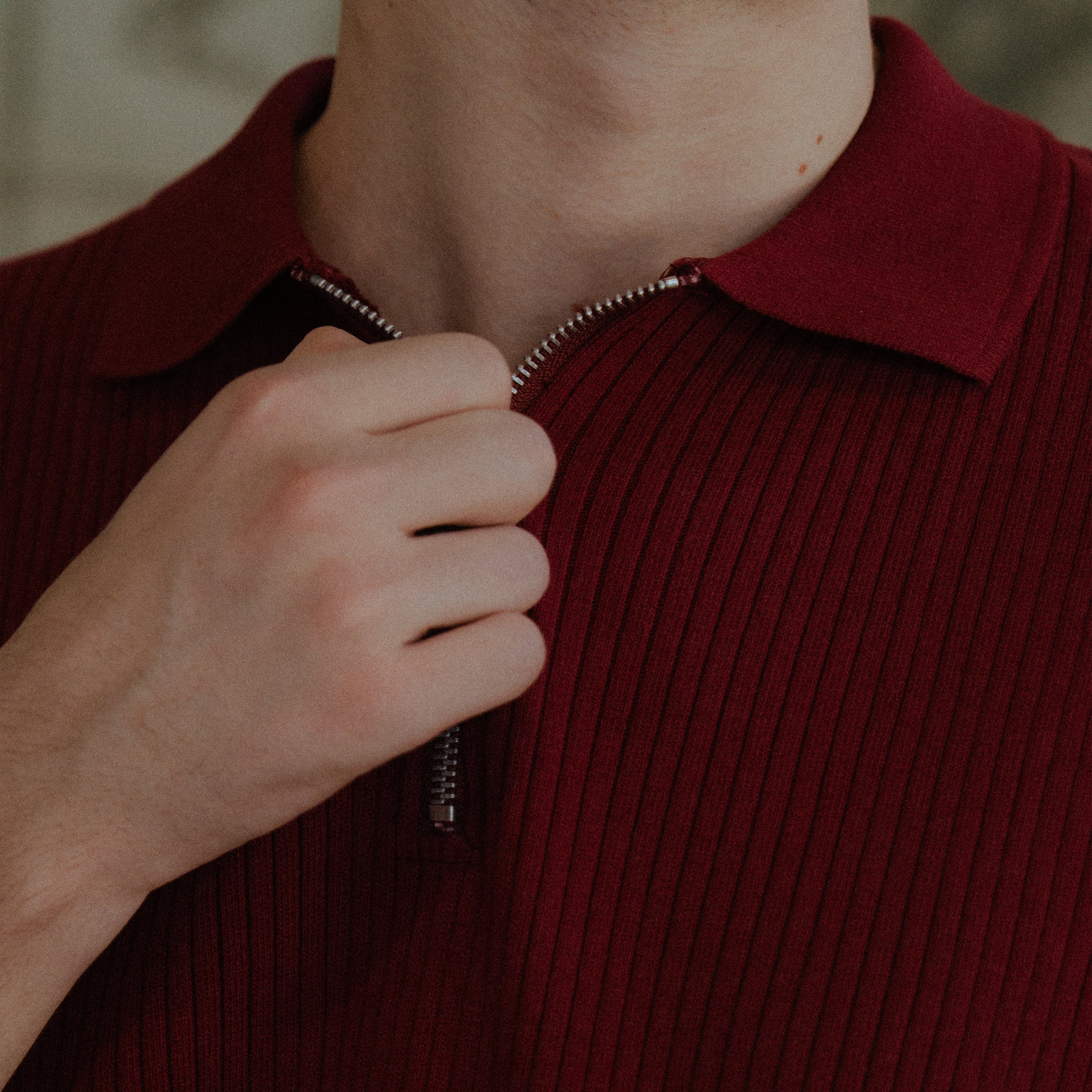 Article 039 // RIB QUARTER ZIP POLO