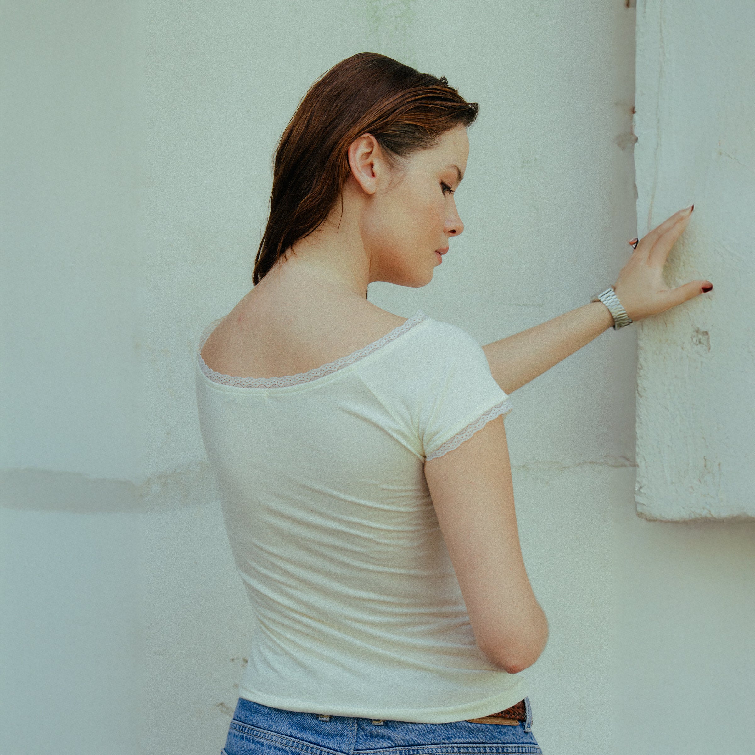 Article 049 // Cream Lace Top