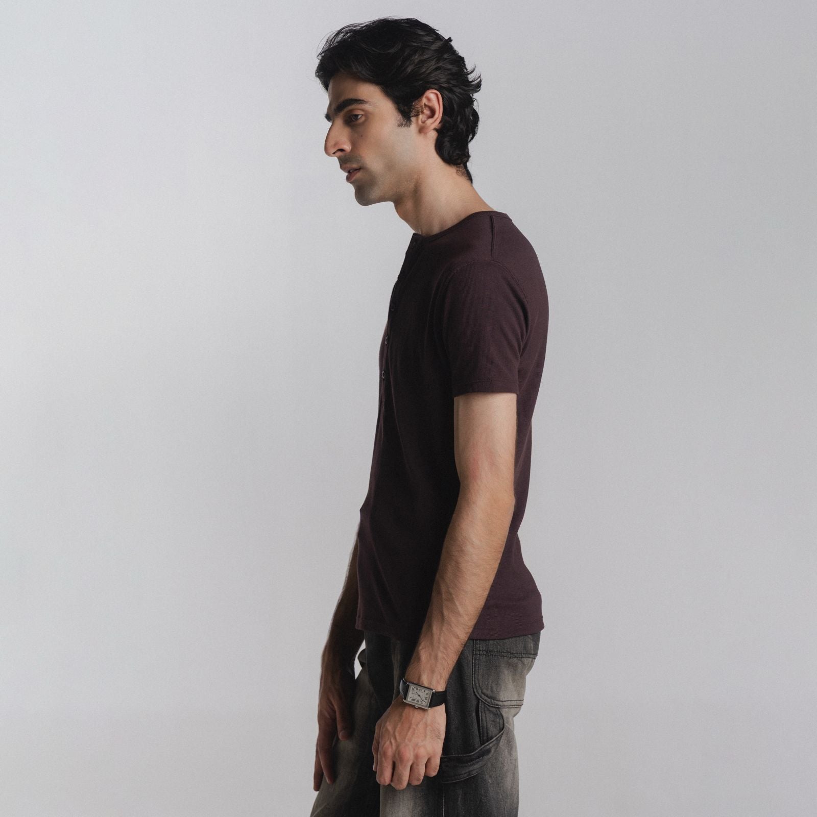Article 094 // ribbed short sleeve henley