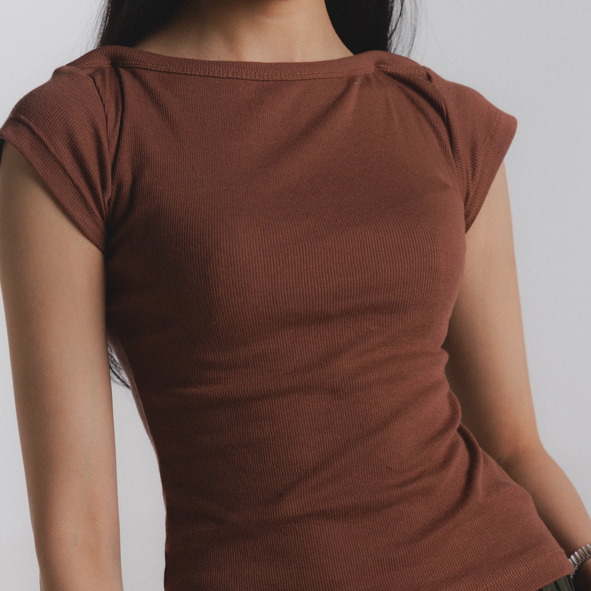 Article 089 // ribbed boatneck top