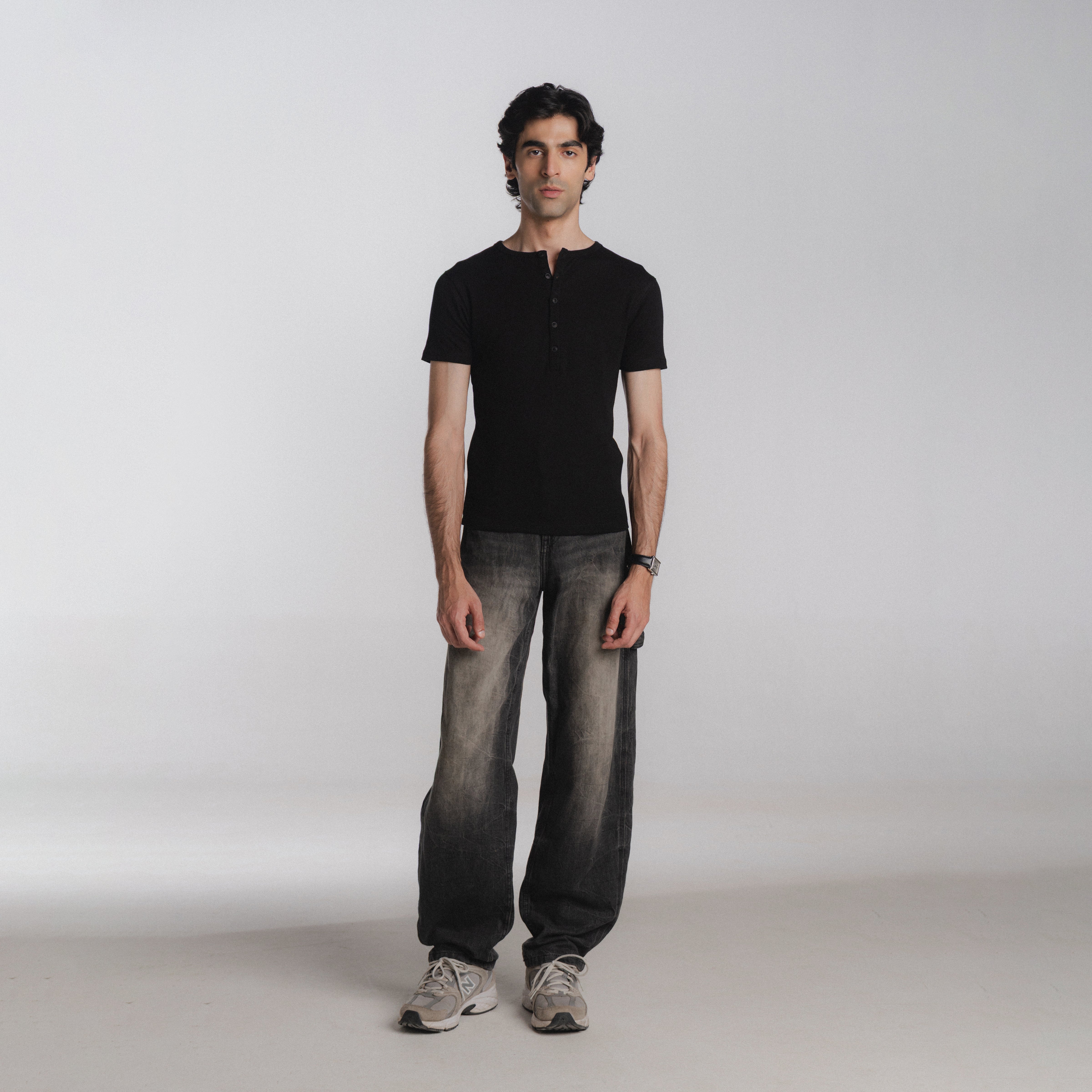 Article 093 // ribbed short sleeve henley