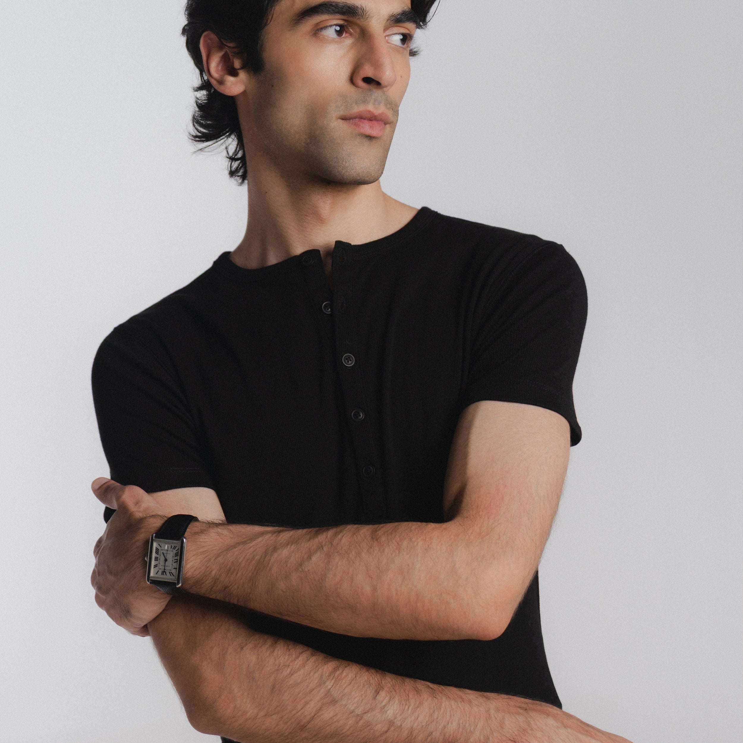 Article 093 // ribbed short sleeve henley