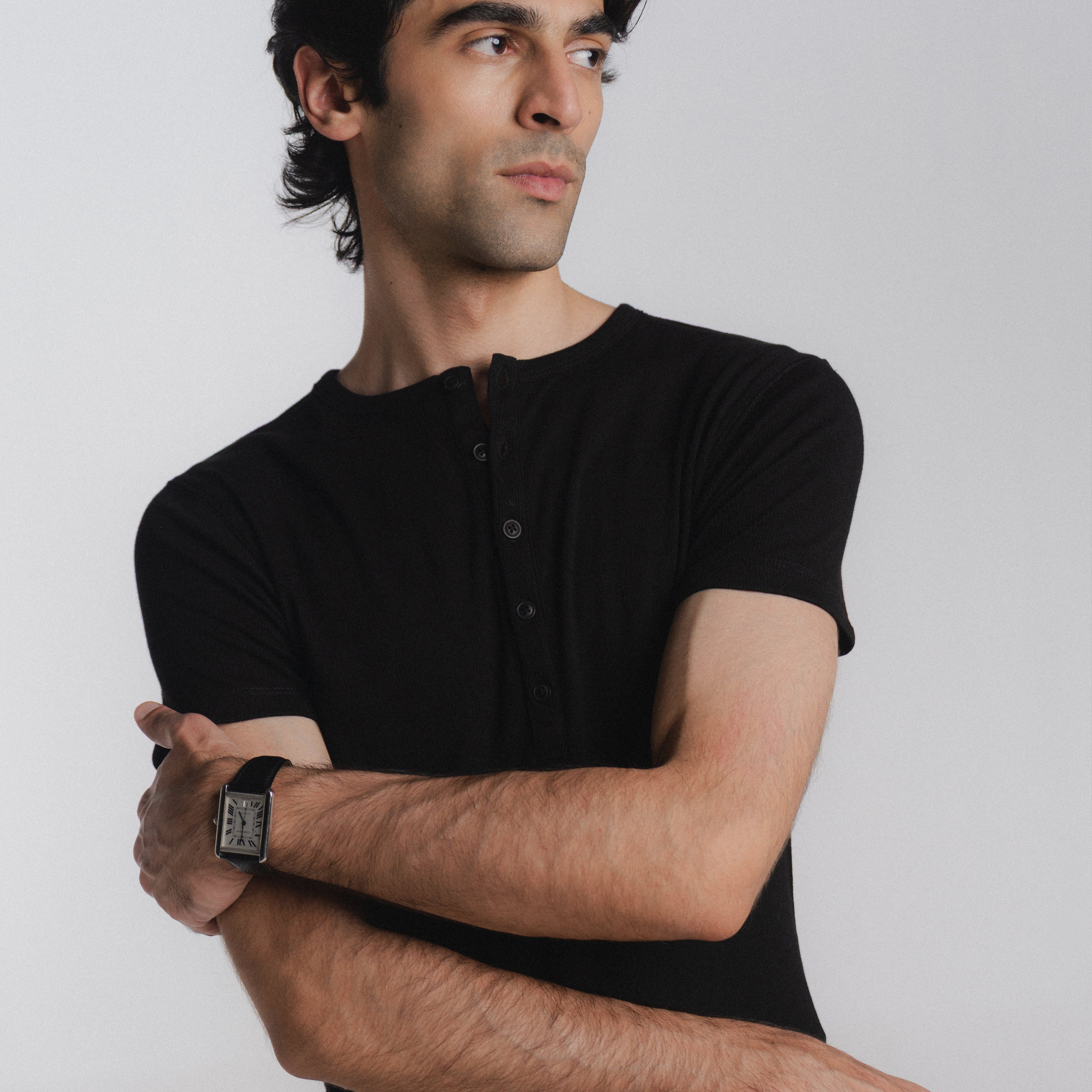 Article 093 // ribbed short sleeve henley