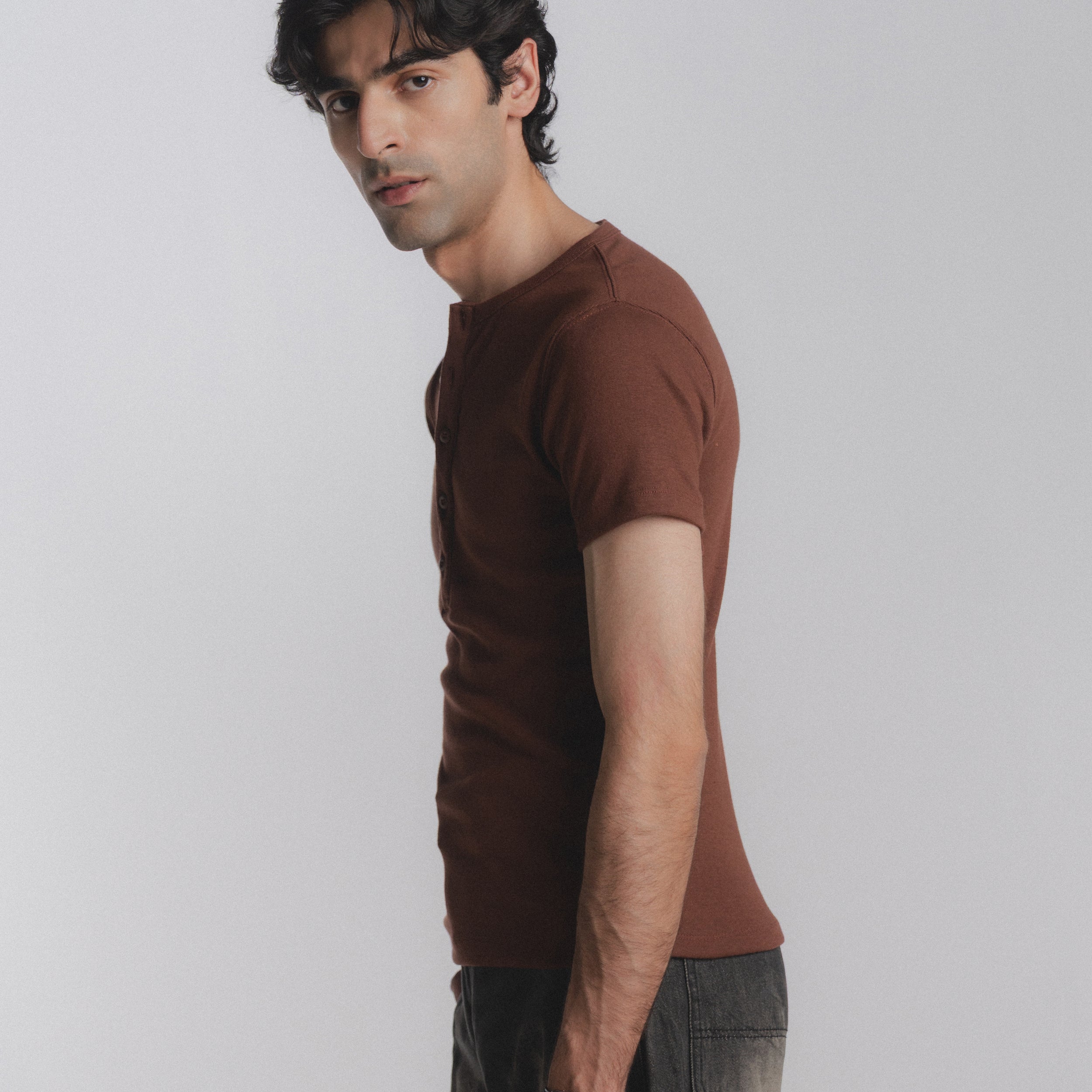 Article 092 // ribbed short sleeve henley