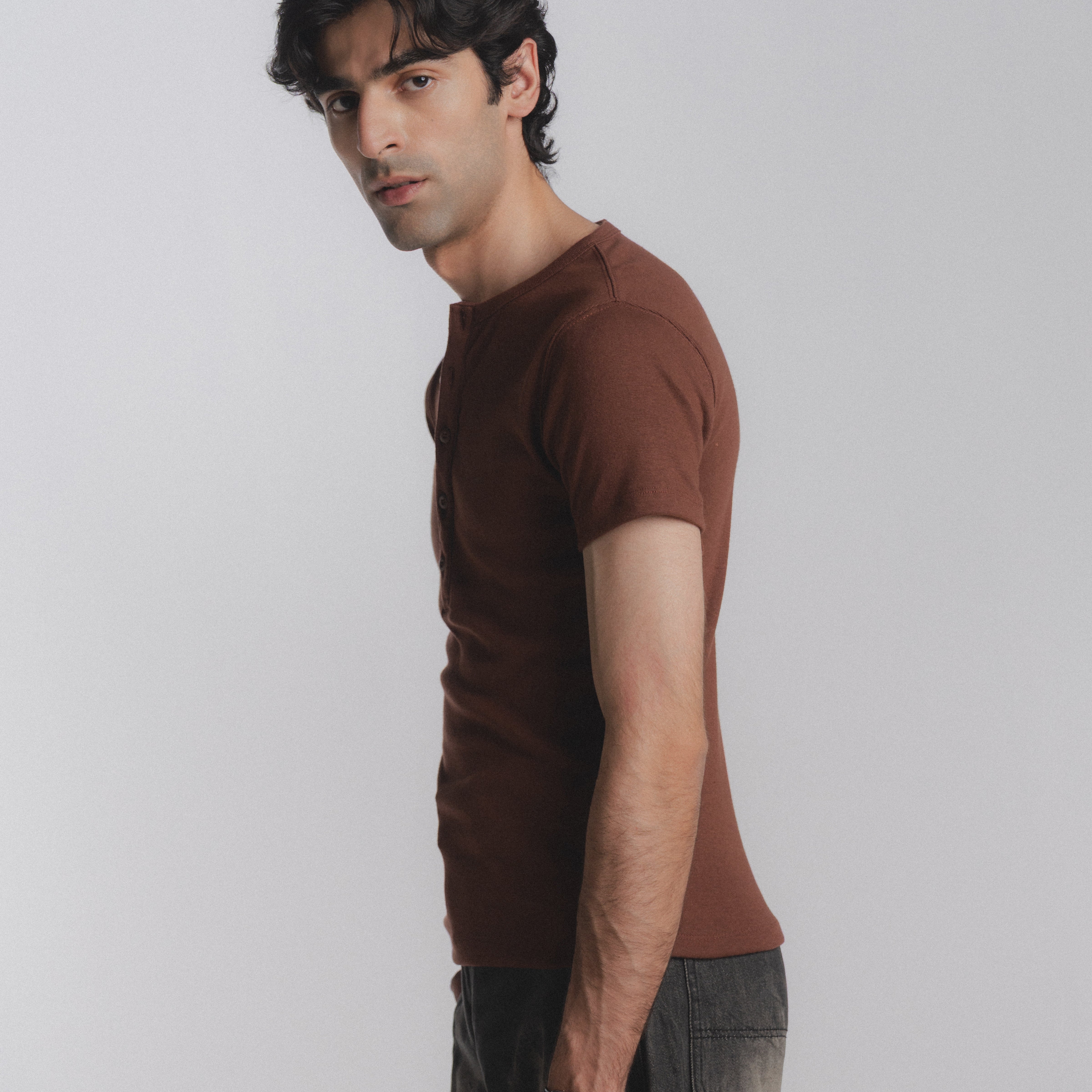 Article 092 // ribbed short sleeve henley