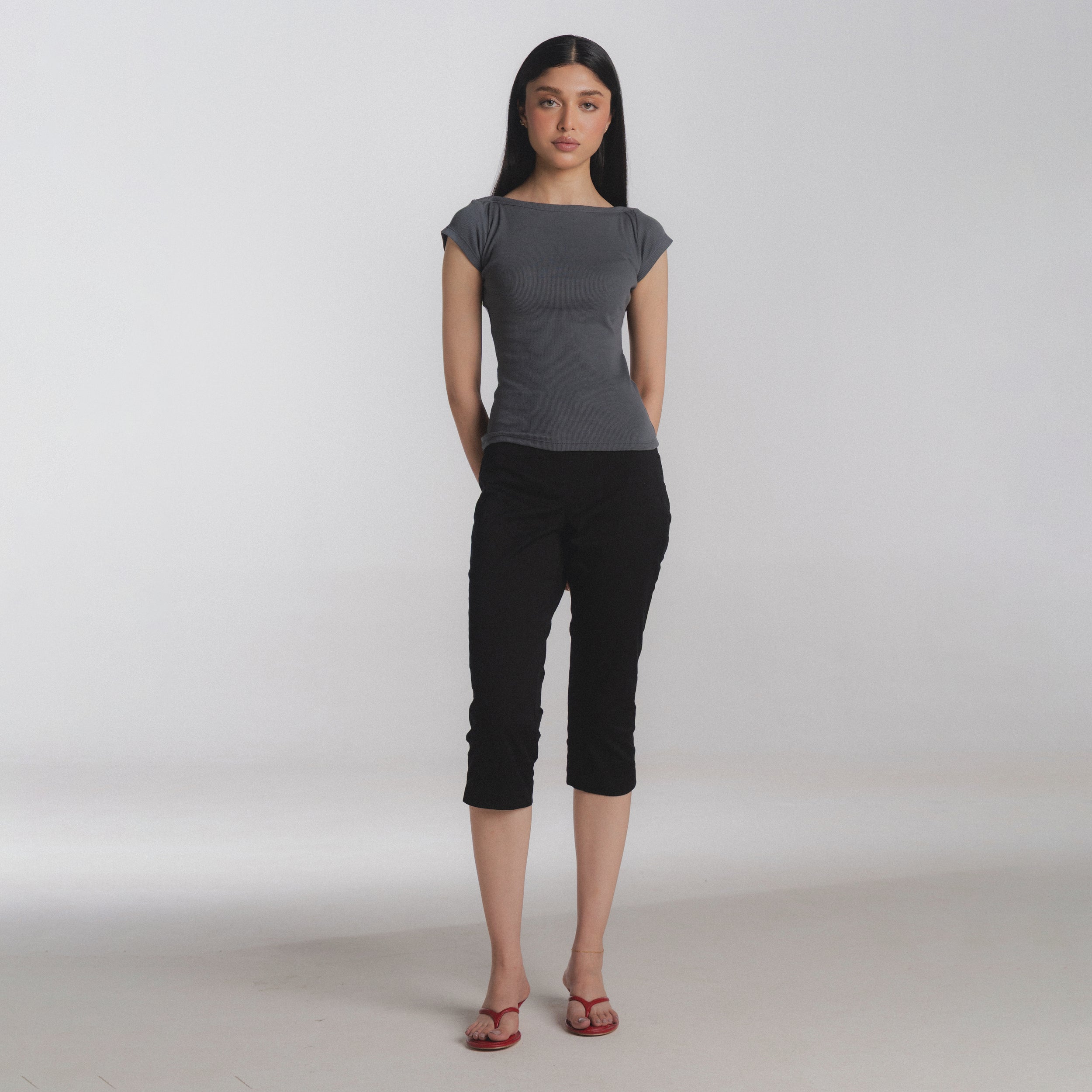 Article 090 // ribbed boatneck top