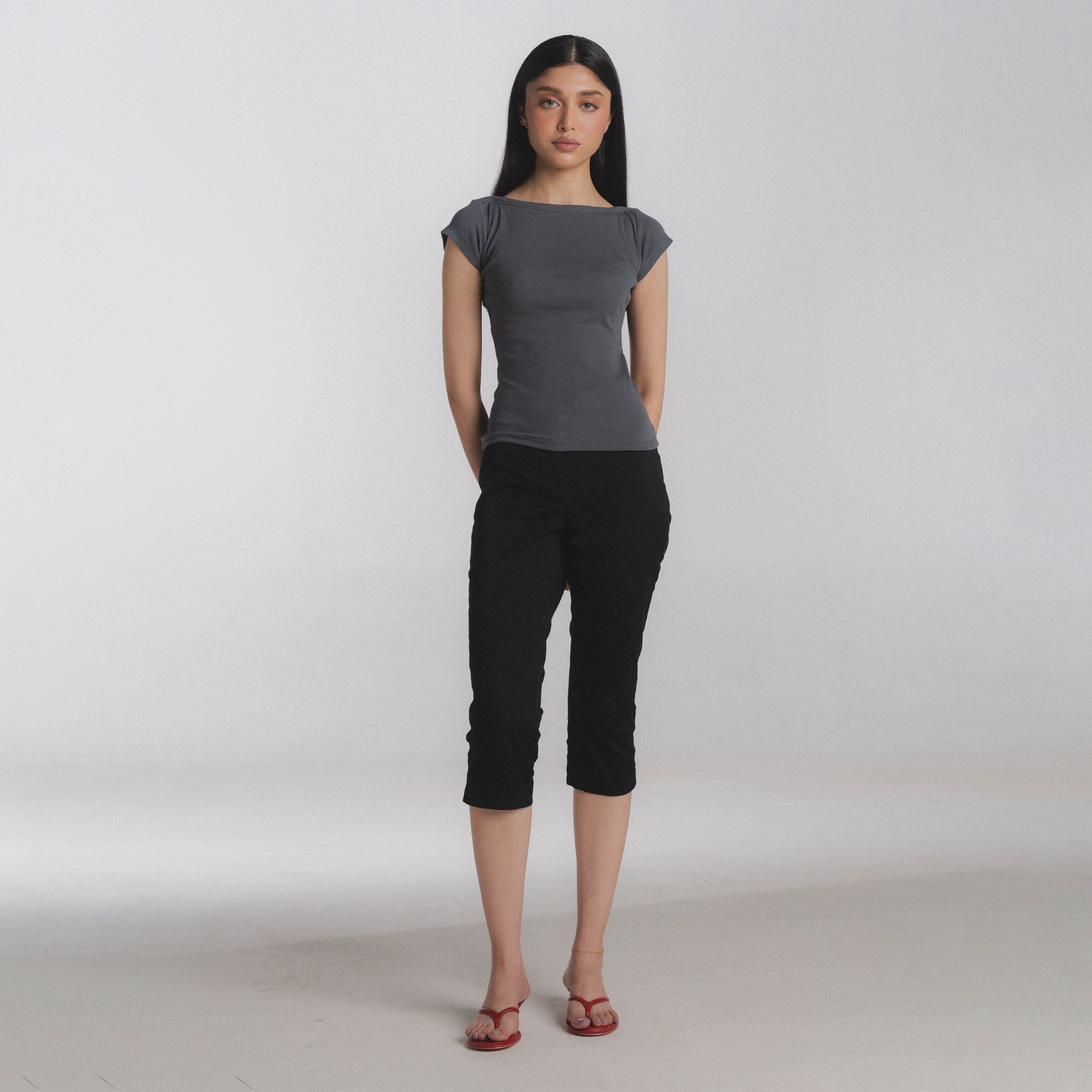 Article 090 // ribbed boatneck top