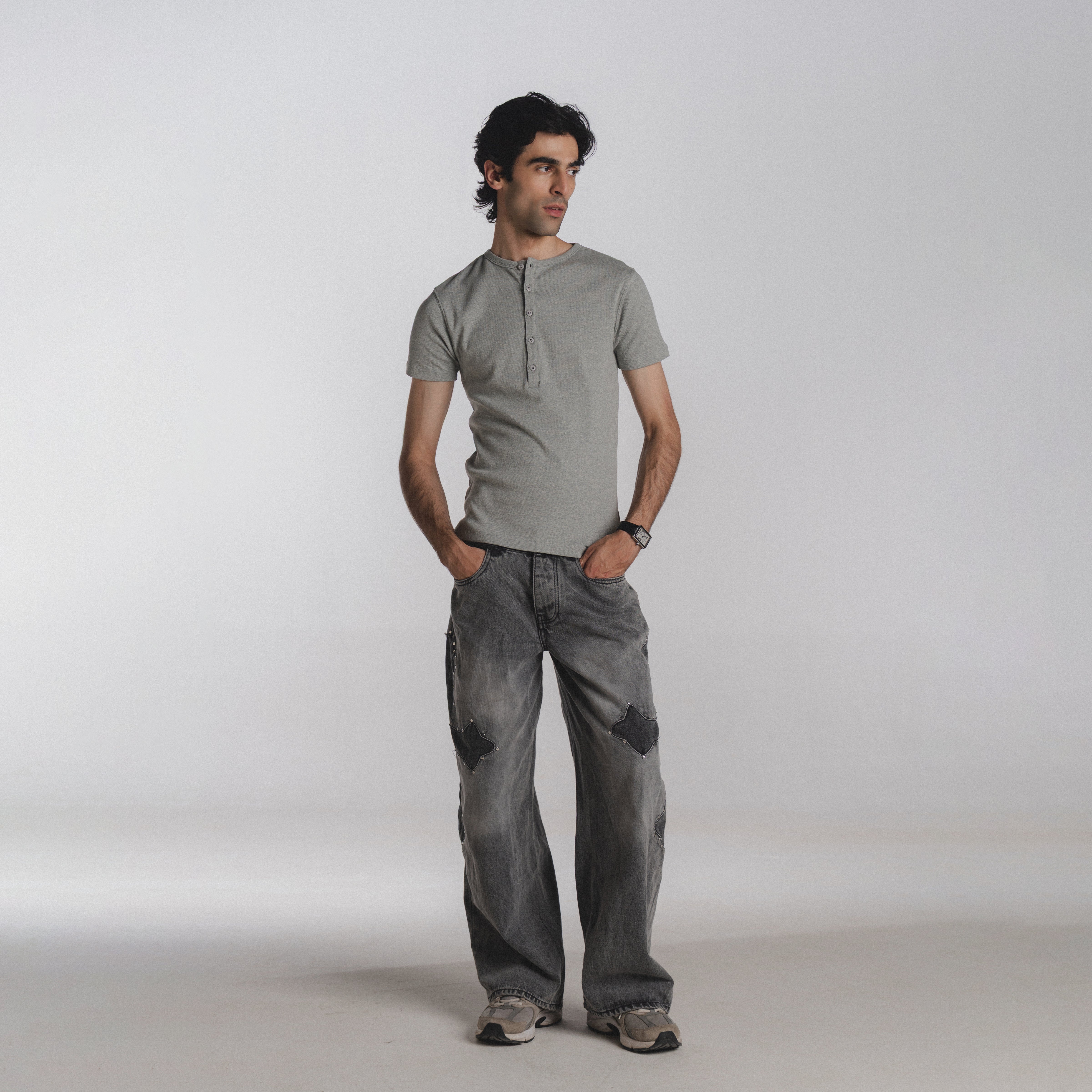 Article 097 // ribbed short sleeve henley