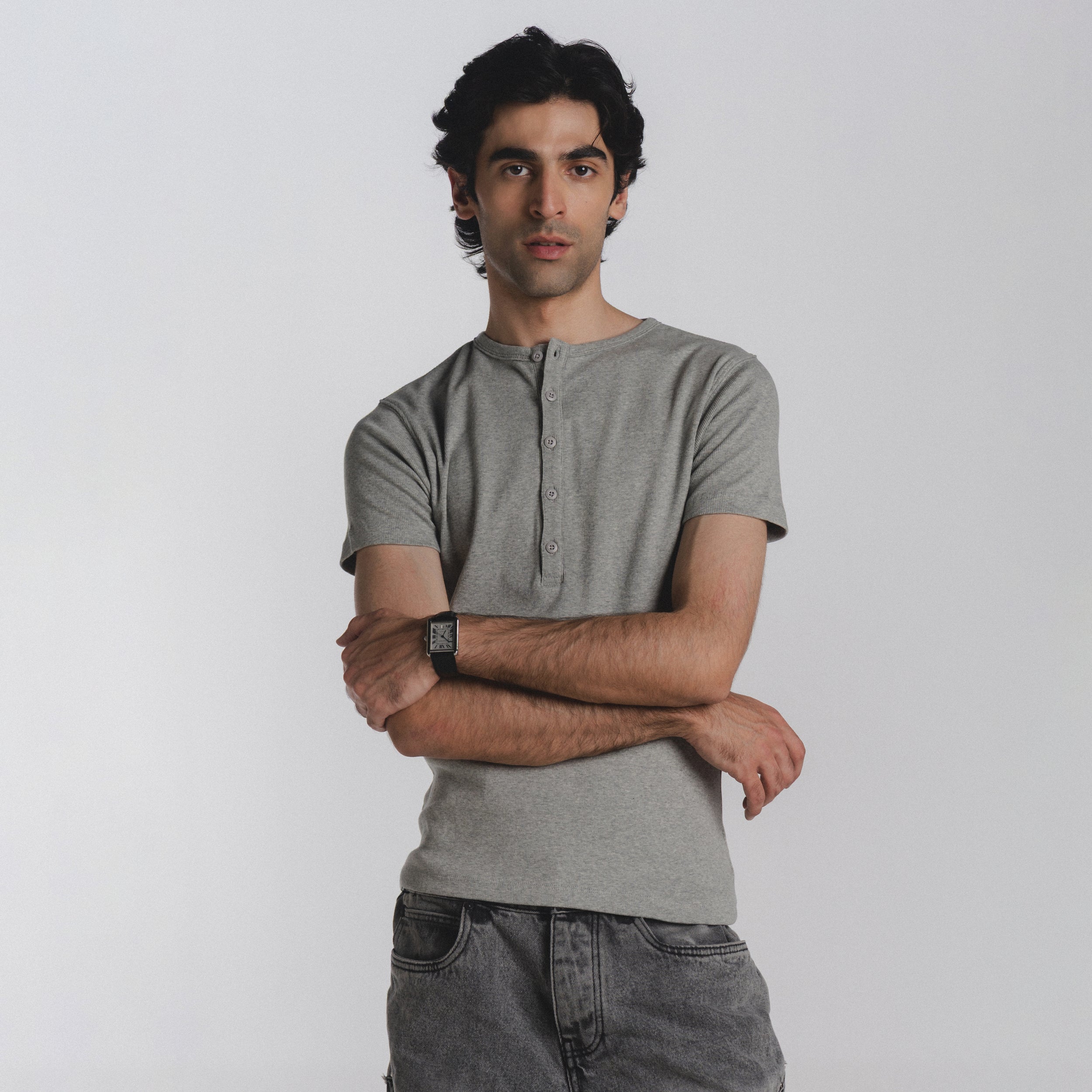 Article 097 // ribbed short sleeve henley