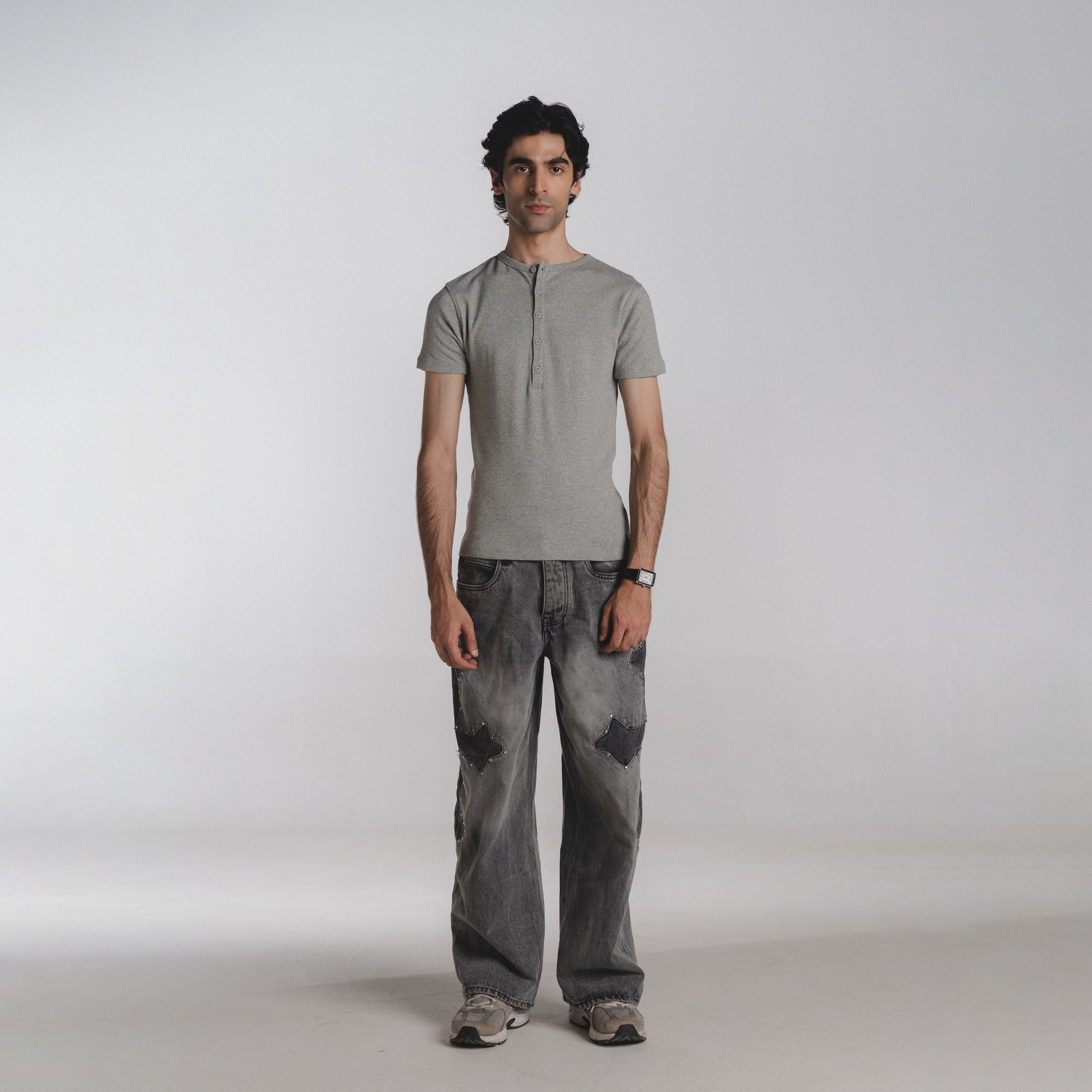 Article 097 // ribbed short sleeve henley