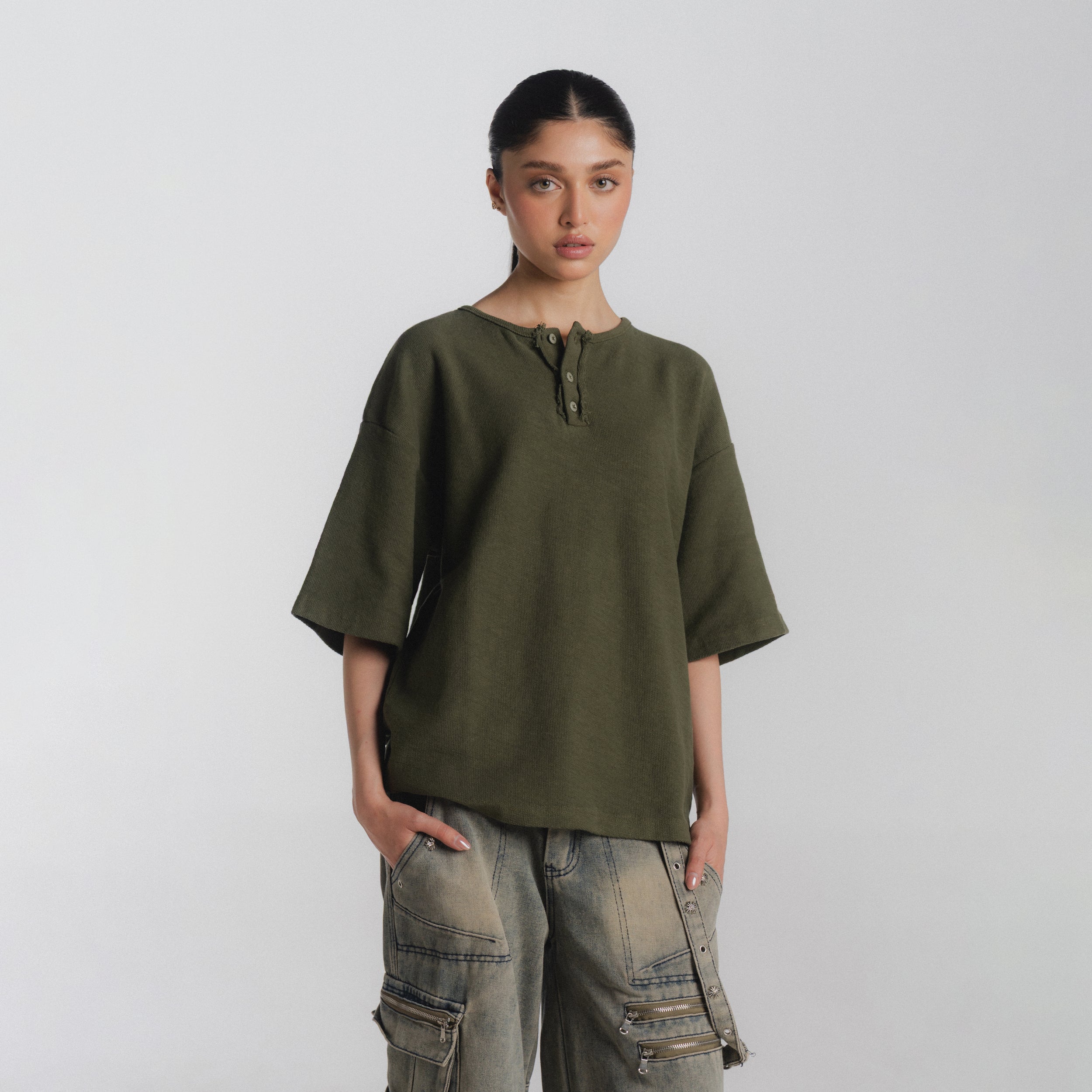 Article 087 // oversized slub henley