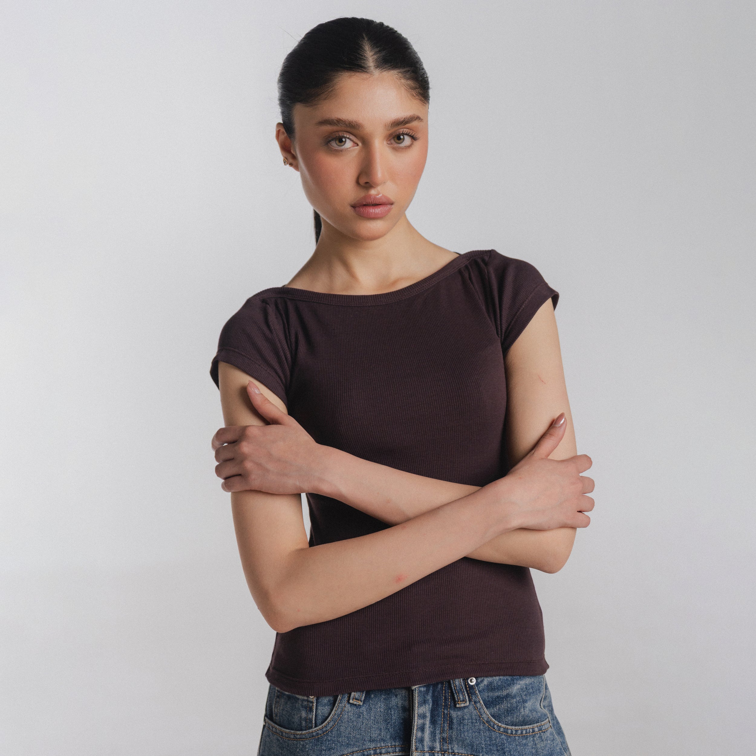 Article 091 // ribbed boatneck top