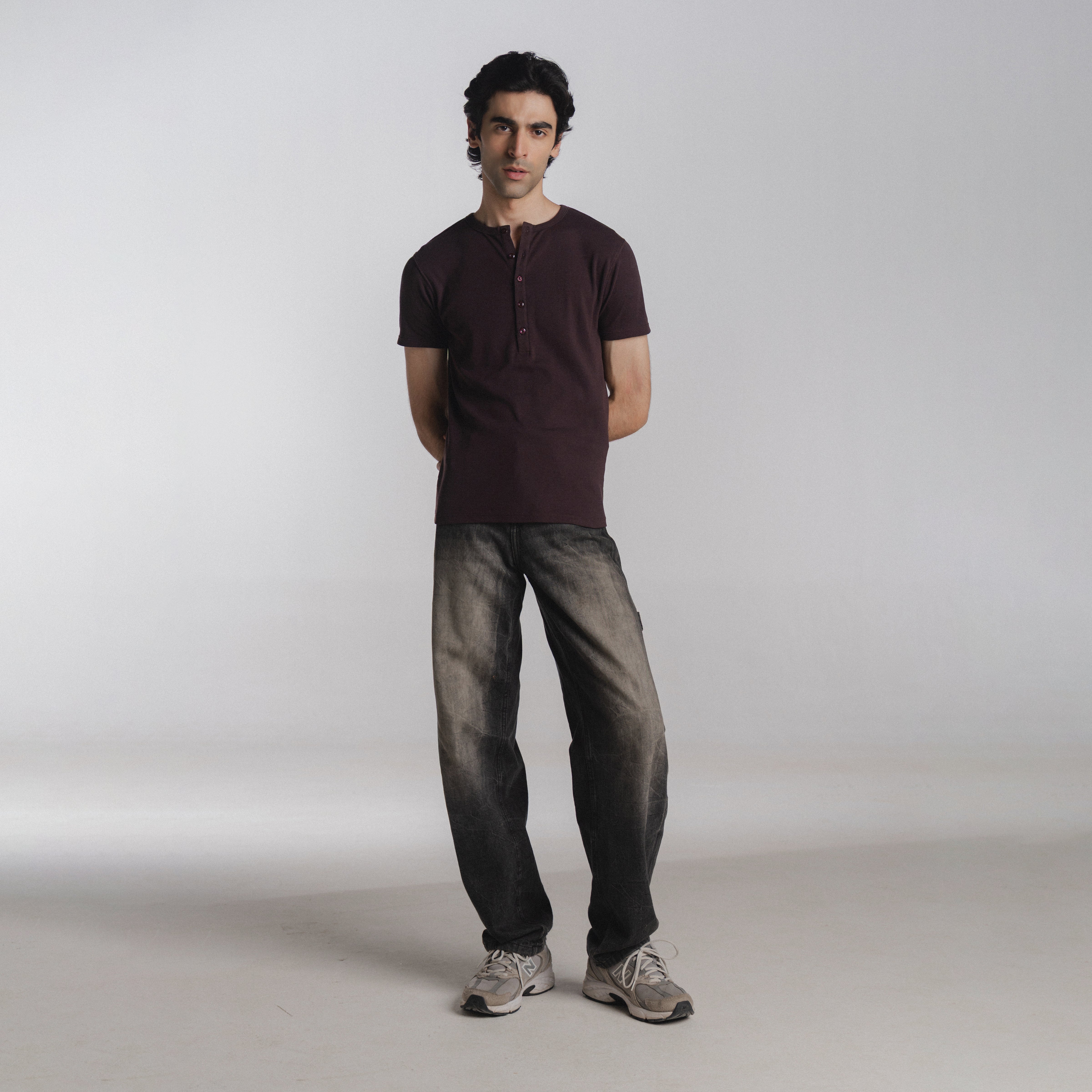 Article 094 // ribbed short sleeve henley