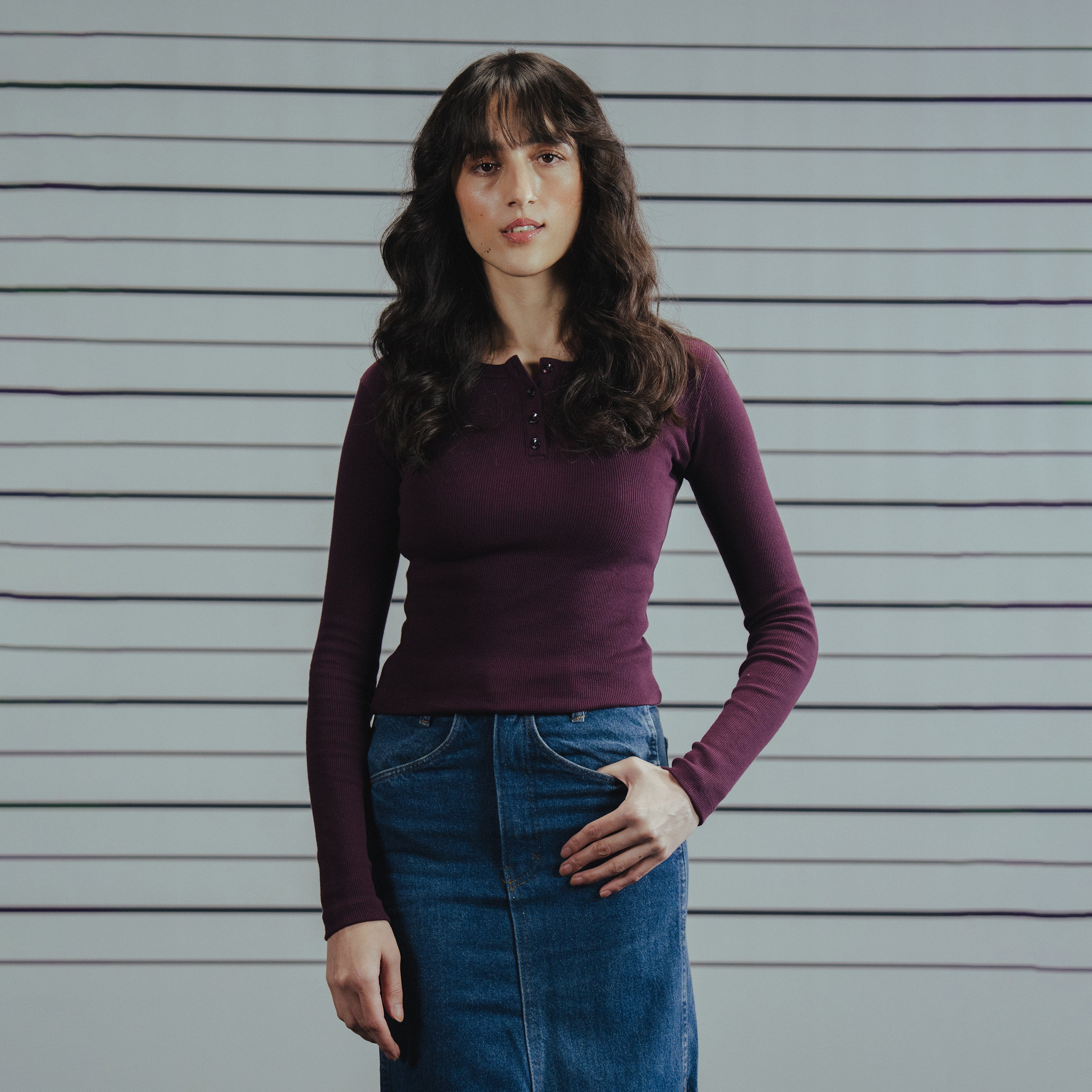 Article 074 // ribbed henley women